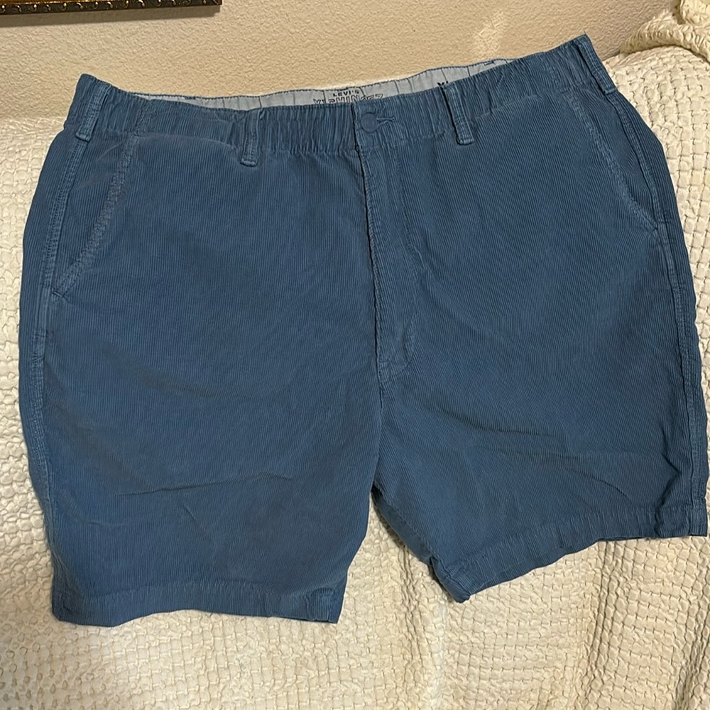 Men’s Levi’s XX Chino EZ corduroy shorts, blue, size XL
